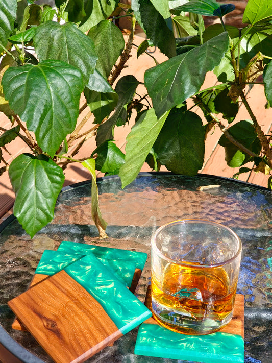 Walnut Coaster Set