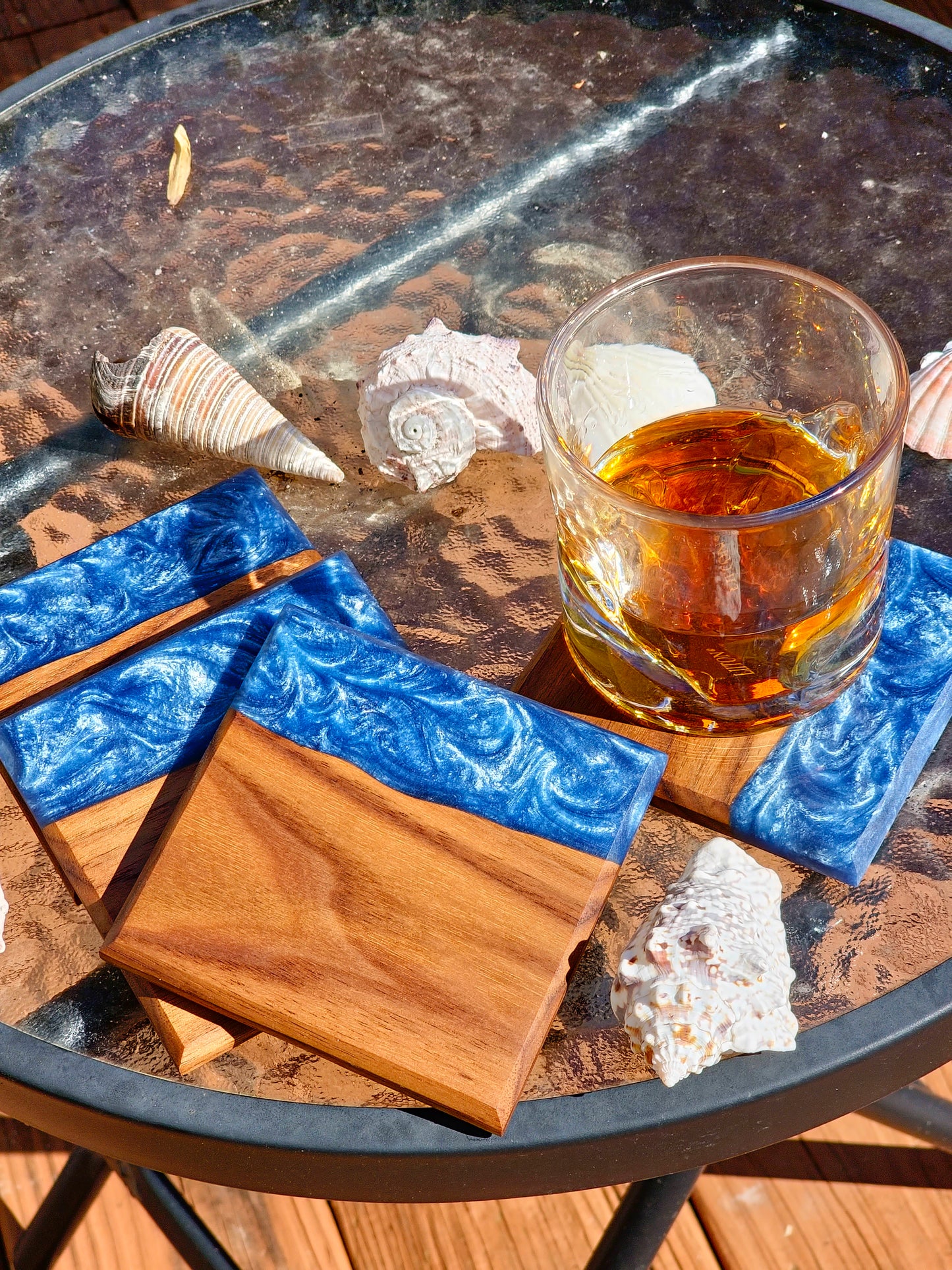 Walnut Coaster Set