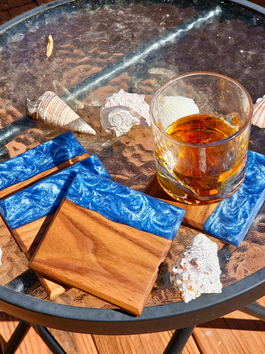 Walnut Coaster Set