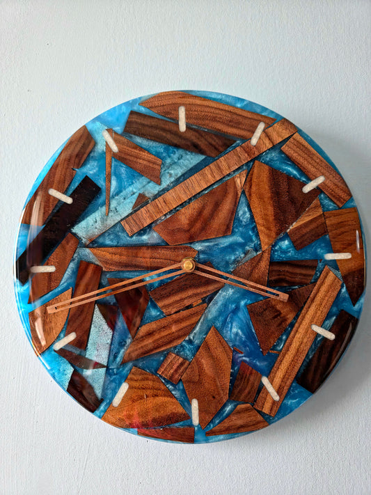 "Chaotic Blues" Clock