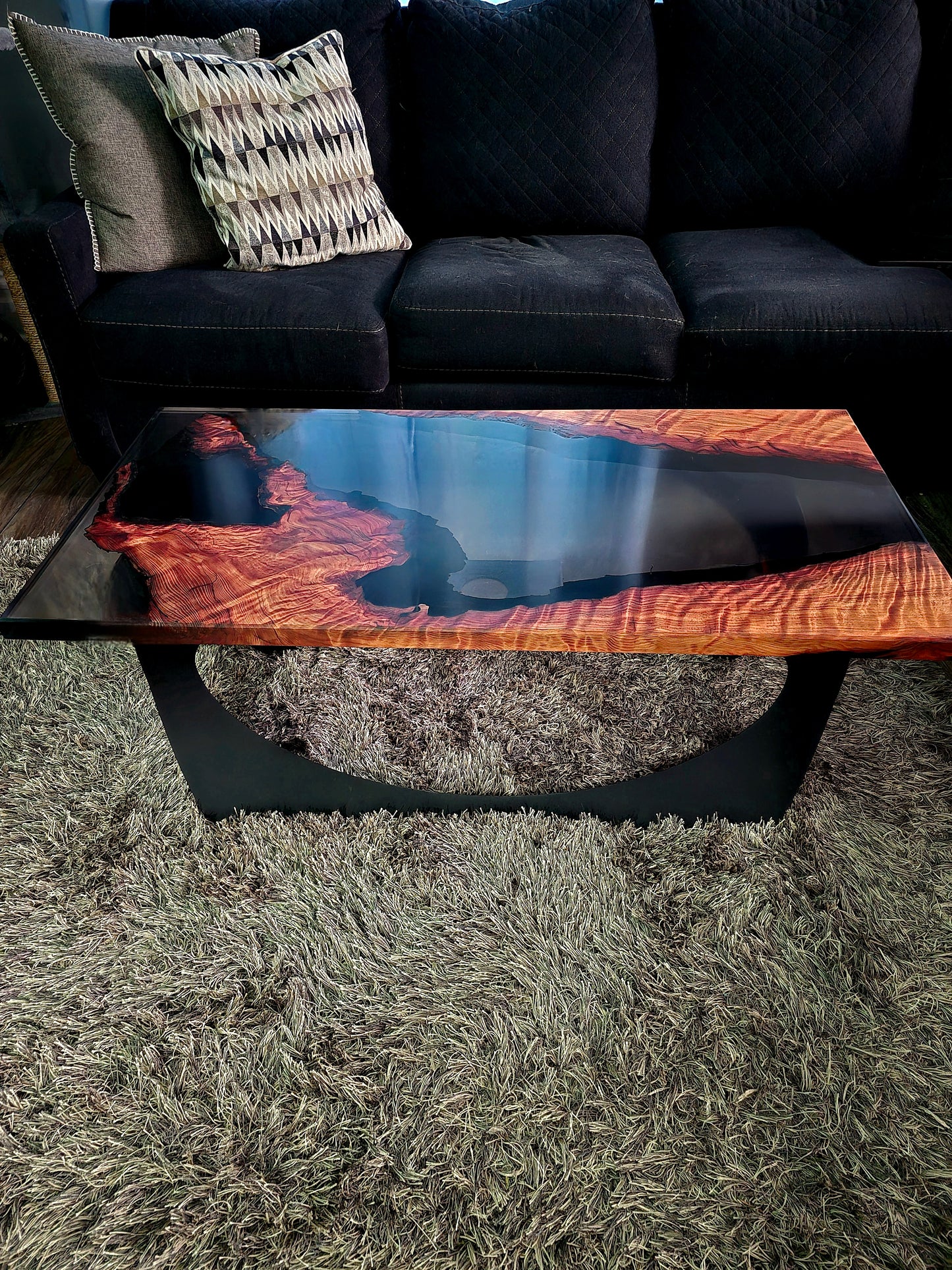 Smokey Black Redwood Coffee Table